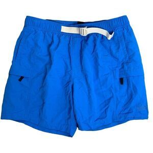 The North Face Belted River Swim Shorts XL Blue Mesh Breif Pockets Elastic Waist